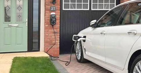 Electric Car Charger Reading